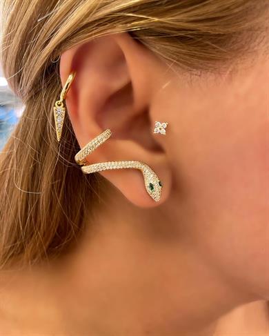 EARCUFF GEÇMELİ YILAN KÜPE