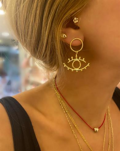 EL YAPIMI GÜMÜŞ GÖZ KÜPE