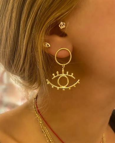 EL YAPIMI GÜMÜŞ GÖZ KÜPE