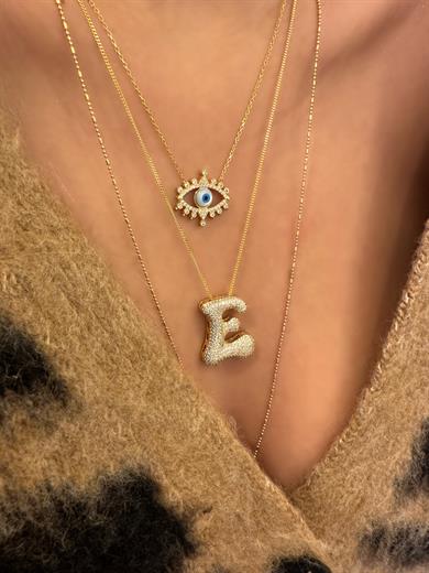 FULL TAŞ BOMBE MAXI HARF KOLYE