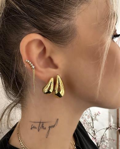 İTHAL SU DAMLASI KÜPE (ORTA BOY)