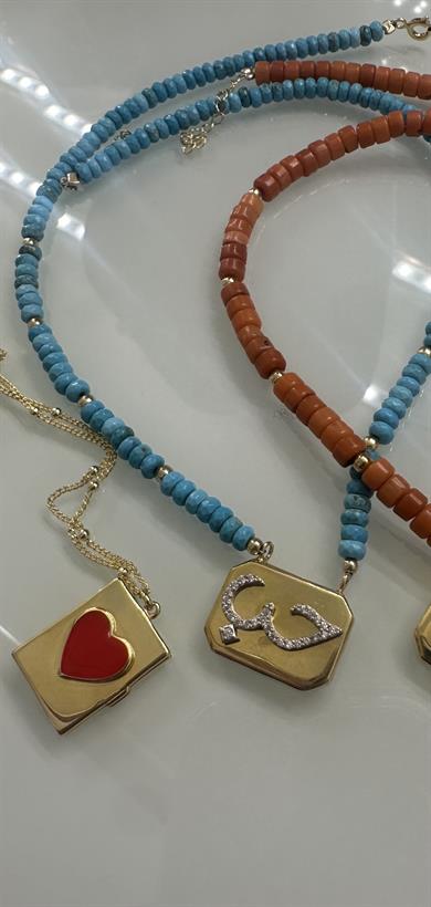 KAPAKLI KALP MADALYON KOLYE