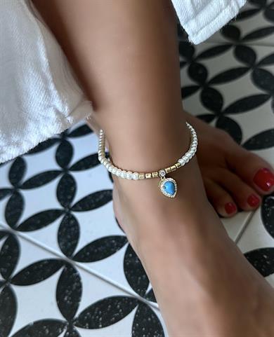 MAVİ TAŞ İNCİ HALHAL