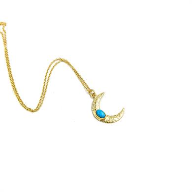 NATUREL TAŞ SERİ AY KOLYE