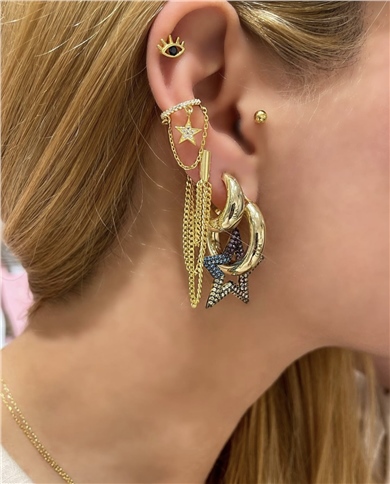 RAİNBOW STAR HOOP KÜPE