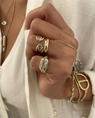 TEK BAGET SERÇE YÜZÜK