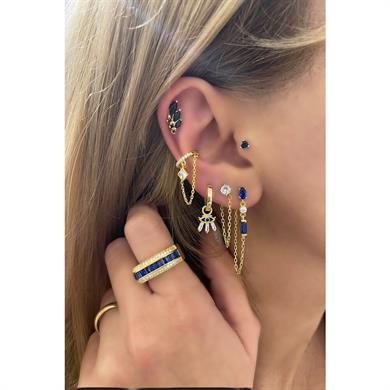 TEK TAŞ ZİNCİR EARCUFF
