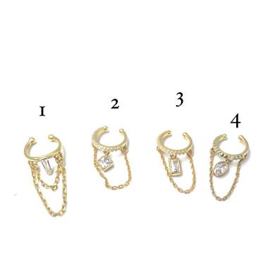 TEK TAŞ ZİNCİR EARCUFF