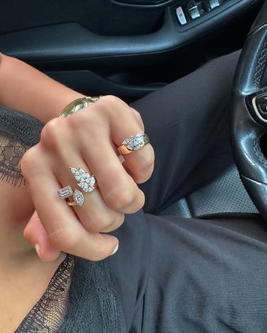 TRİO FLOWER YÜZÜK