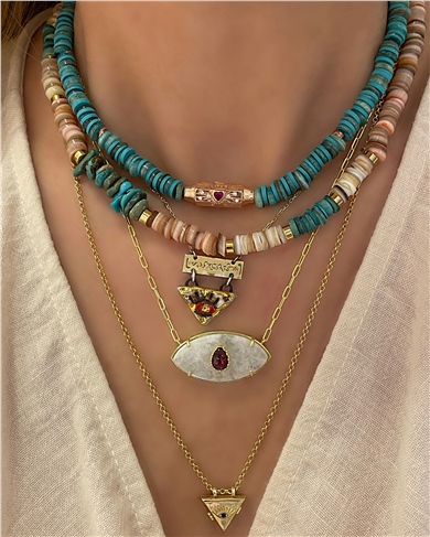 YEŞİL PRİZMA KOLYE