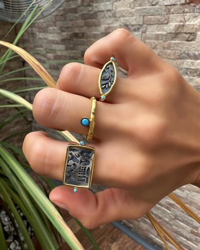 ZEYTİN DALI ESKİTME YÜZÜK