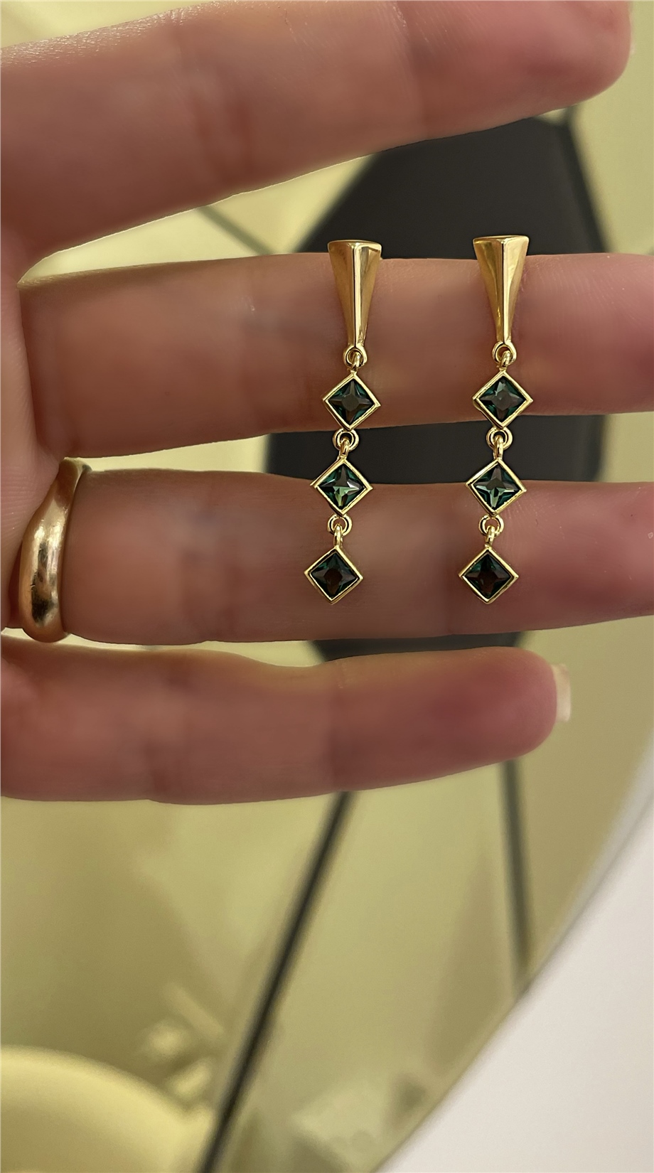 BAKLAVA YEŞİL KÜPE