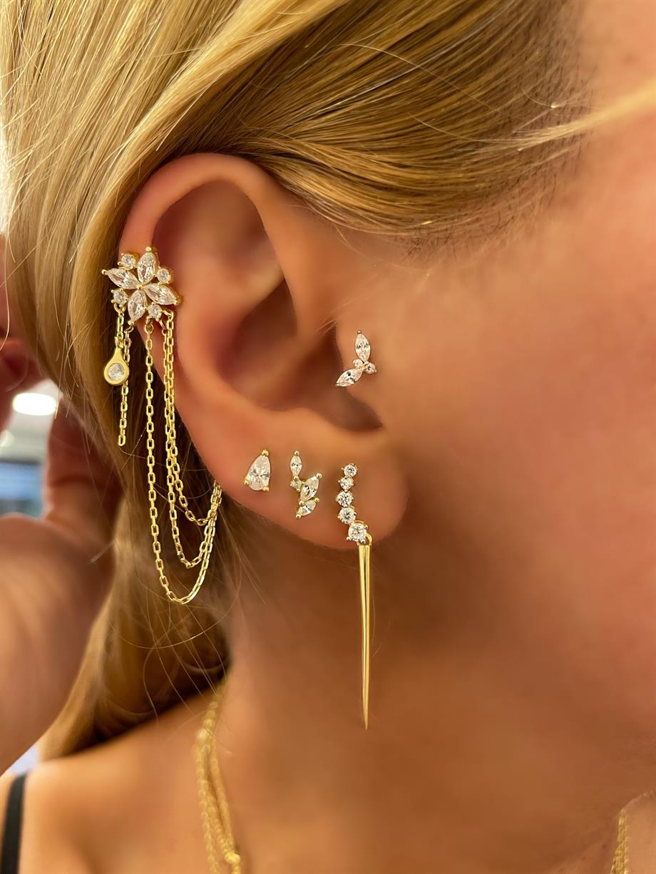 ÇİFT BAGET TAŞ PİERCİNG