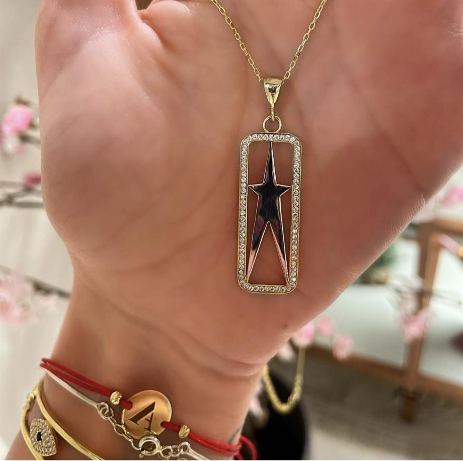 ÇİFT RENK YILDIZ KOLYE