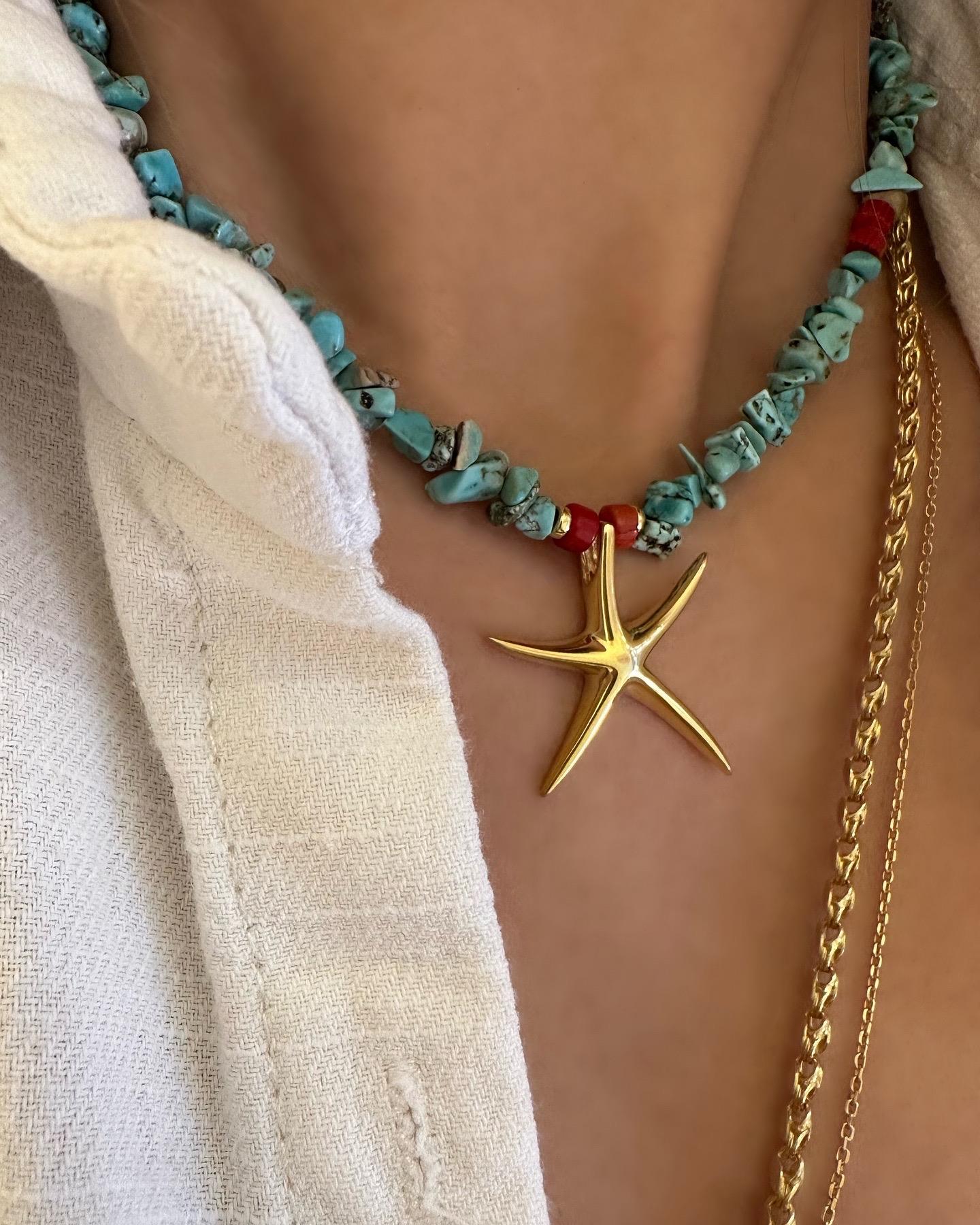 DOĞAL TAŞ & DENİZ YILDIZI KOLYE