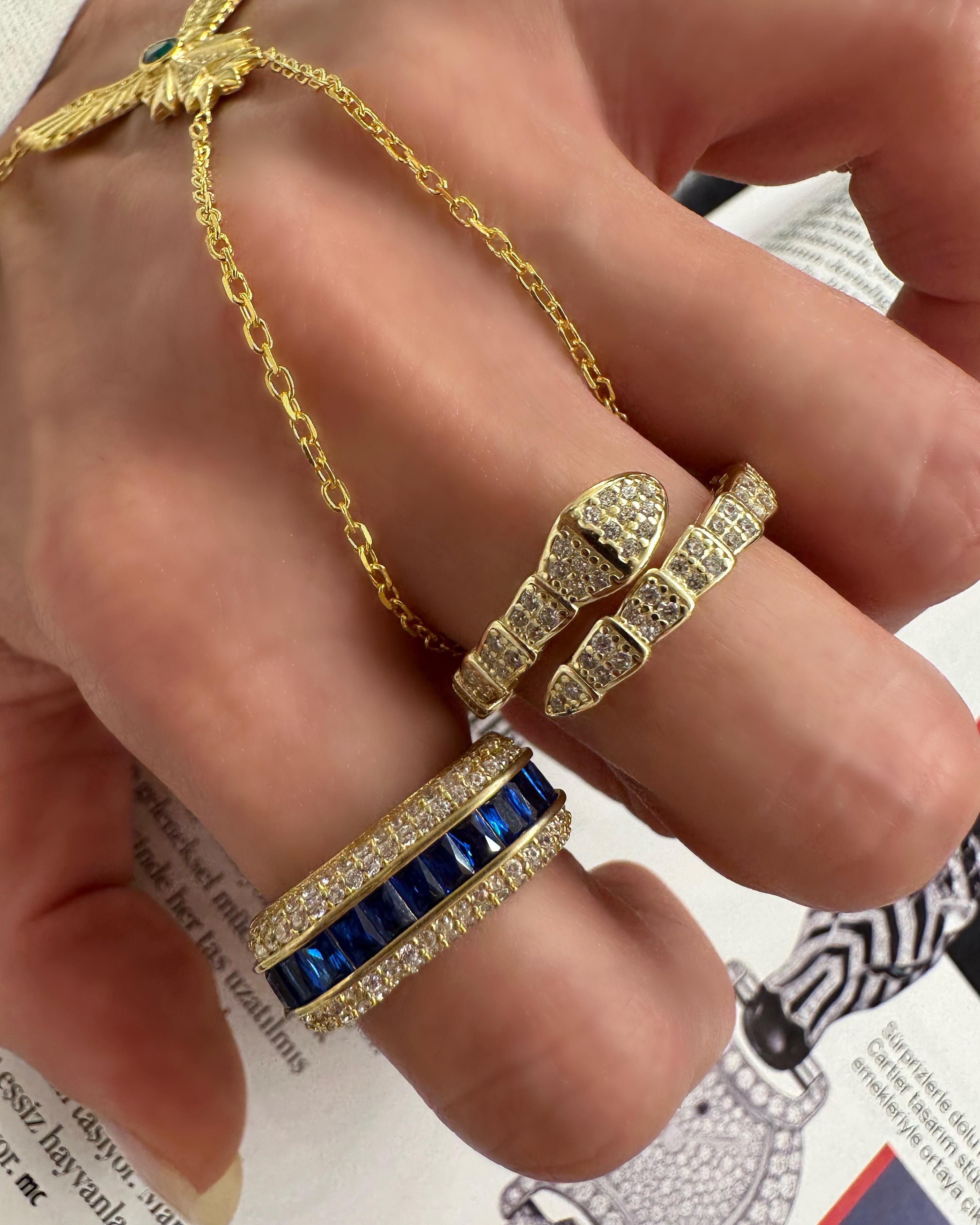 FANCY LACİVERT TAŞLI YÜZÜK