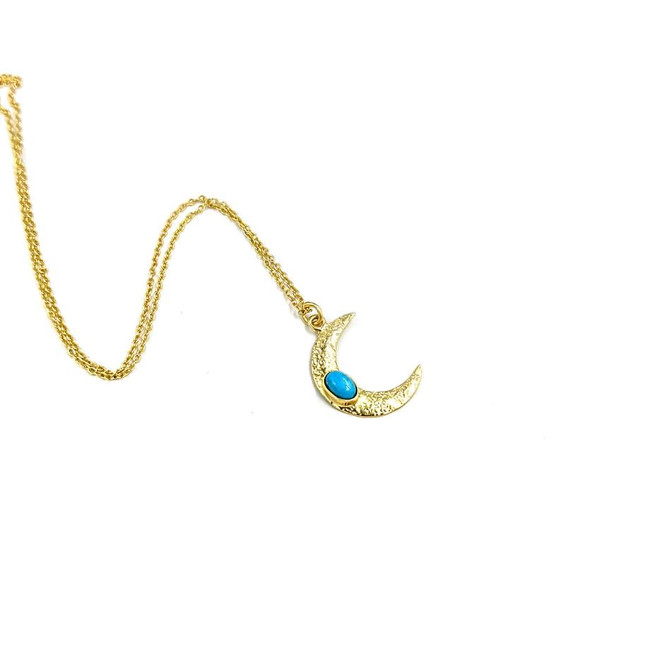 NATUREL TAŞ SERİ AY KOLYE