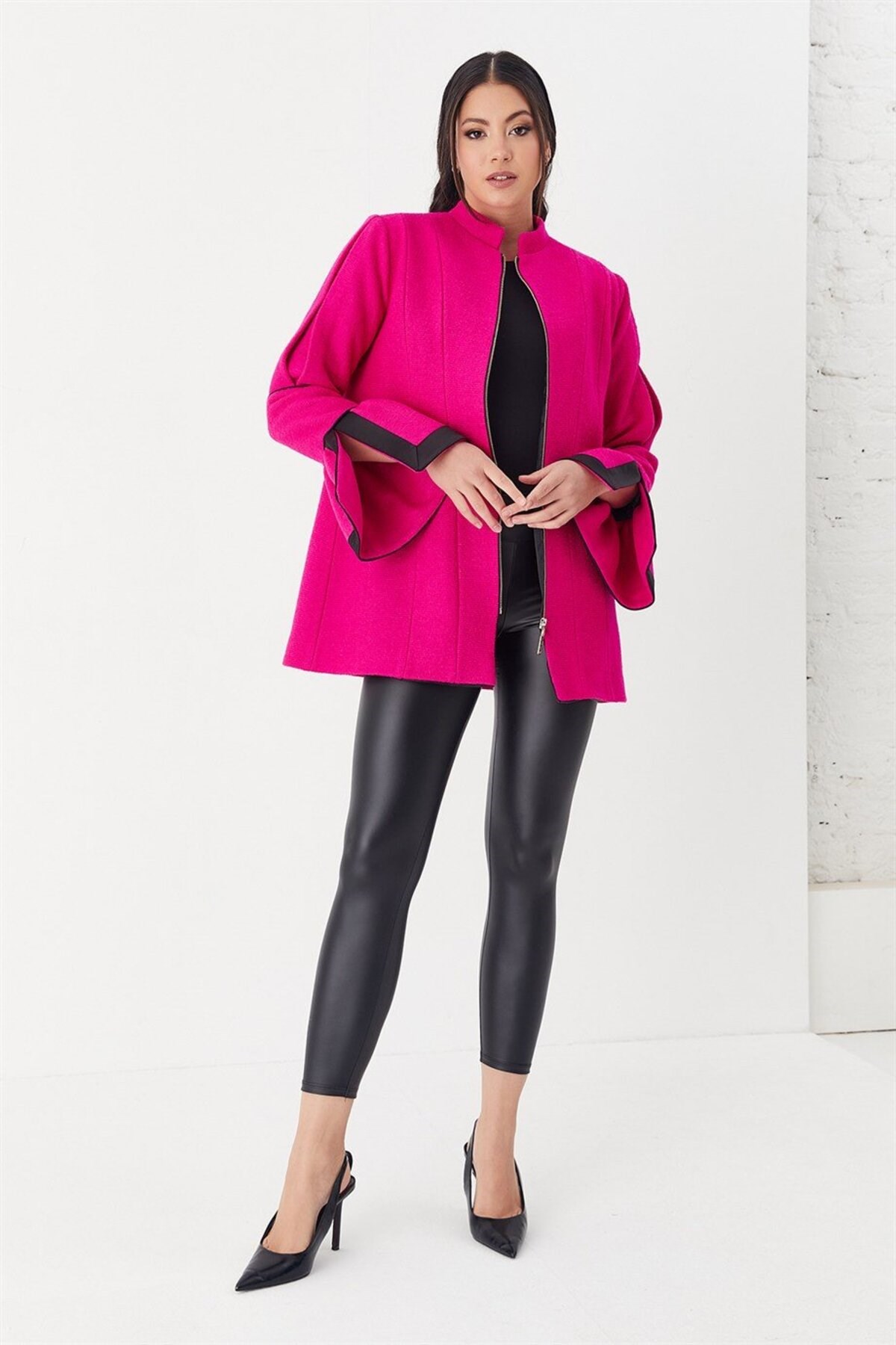 Kaşe Ceket Fuşya
