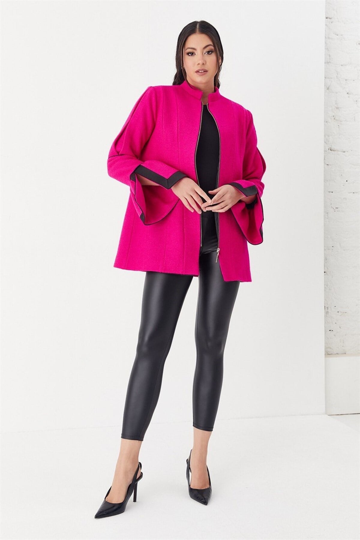 Kaşe Ceket Fuşya