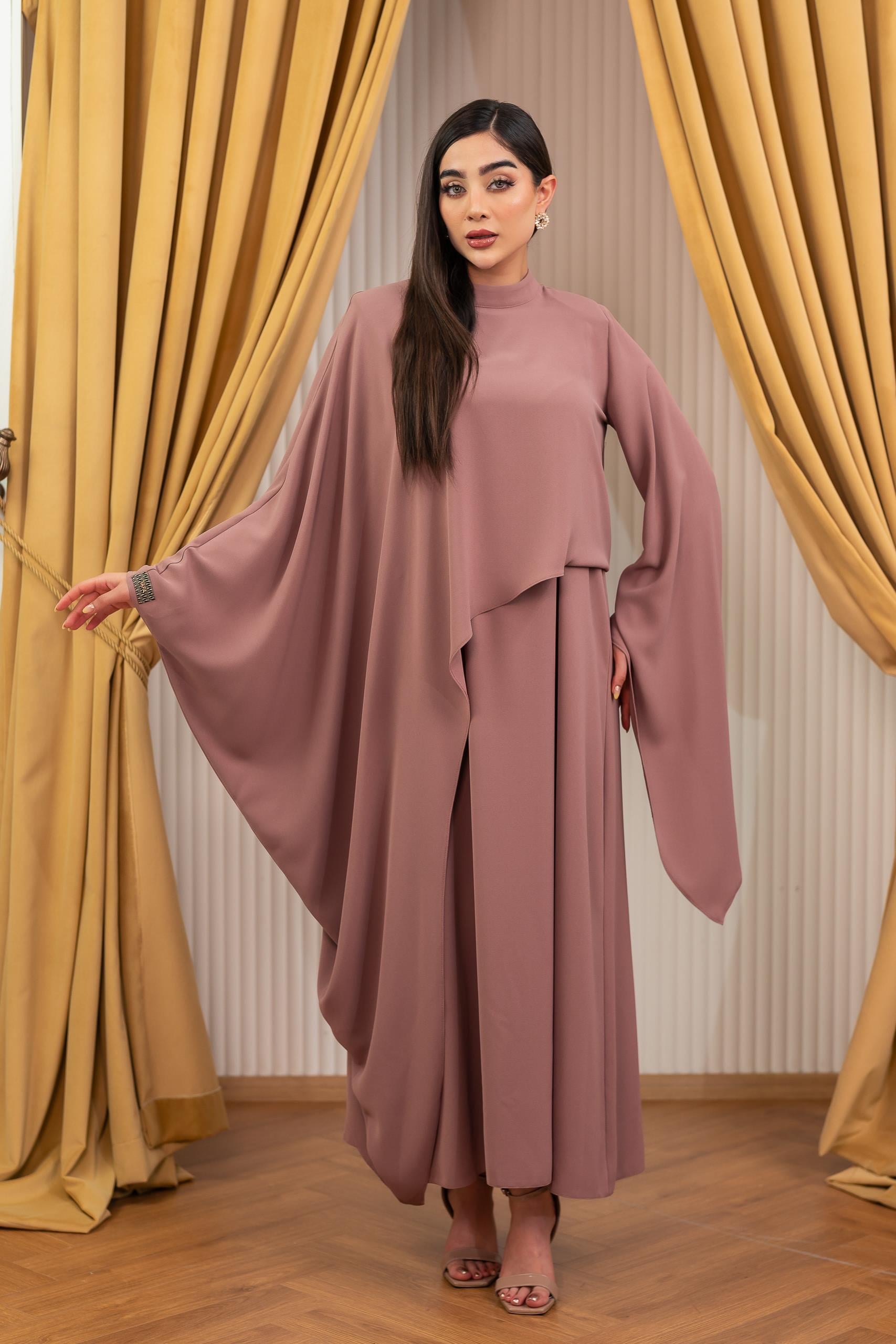 Tunik Elbise İkili Takım Gül Kurusu
