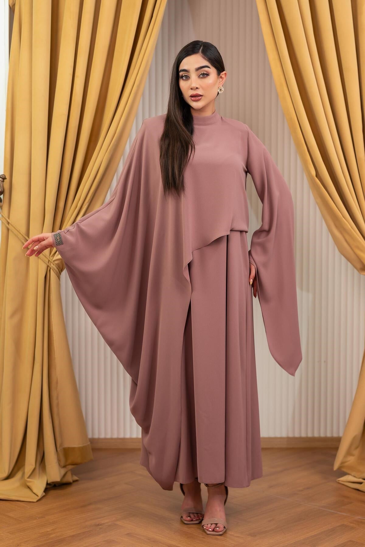 Tunik Elbise İkili Takım Gül Kurusu