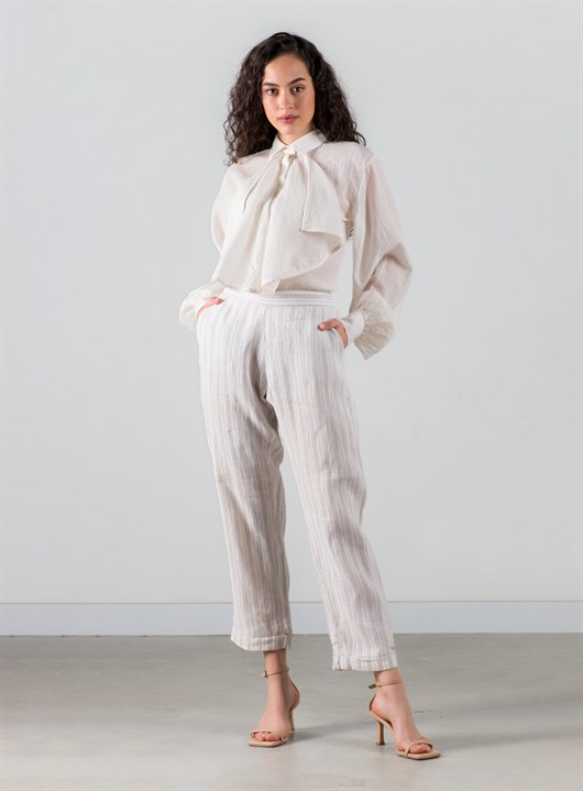 Belted Pants Striped