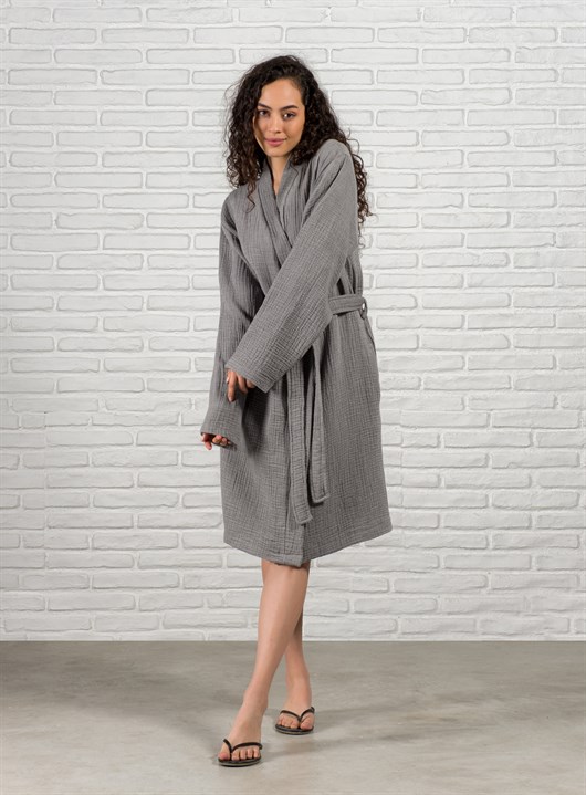 Cocoon Robe Dark Grey - Light Grey