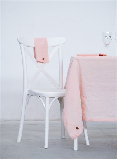 Linen Tablecloth Pink