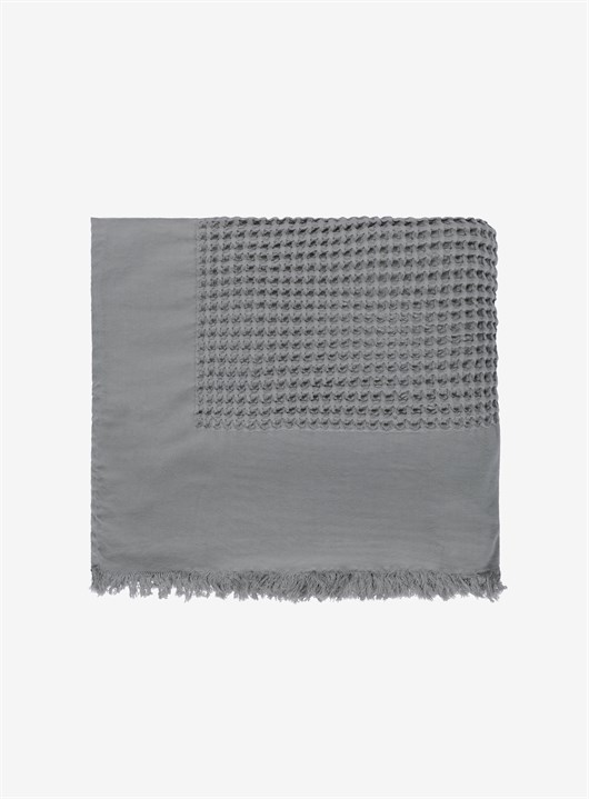 Waffle Bed Cover Grey