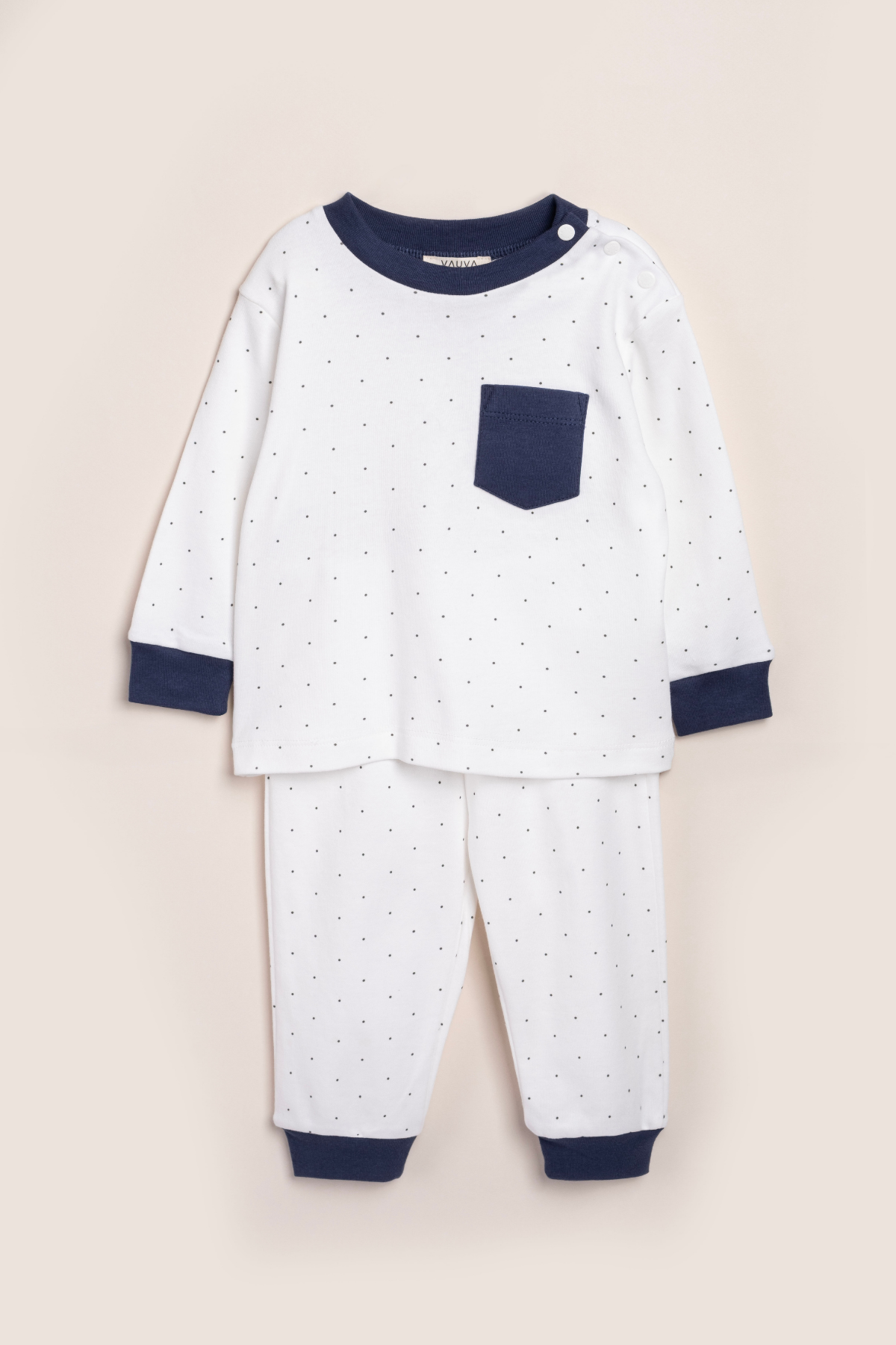 Kız Erkek Pijama Baskılı Cep Detaylı Uzun Kollu Pijama Takımı