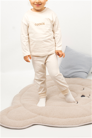 Kız Erkek Çocuk Pijama Takımı Uzun Kollu %100 Pamuklu Pijama Takımı