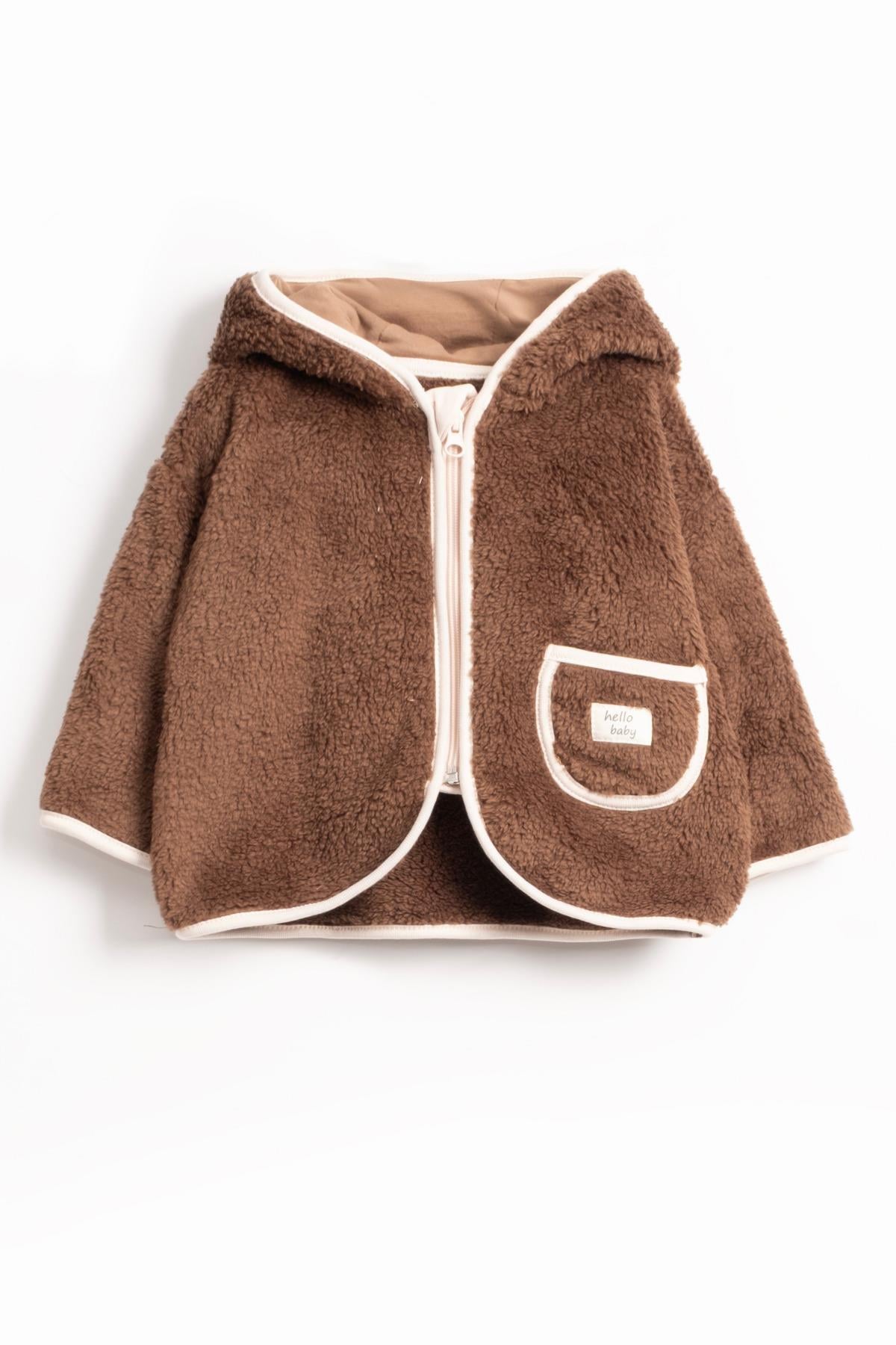 Bebek Polar | Yumuşak, Kalın, Sıcak Tutan | Kapüşonlu / Fermuarlı | Unisex Kışlık Üst