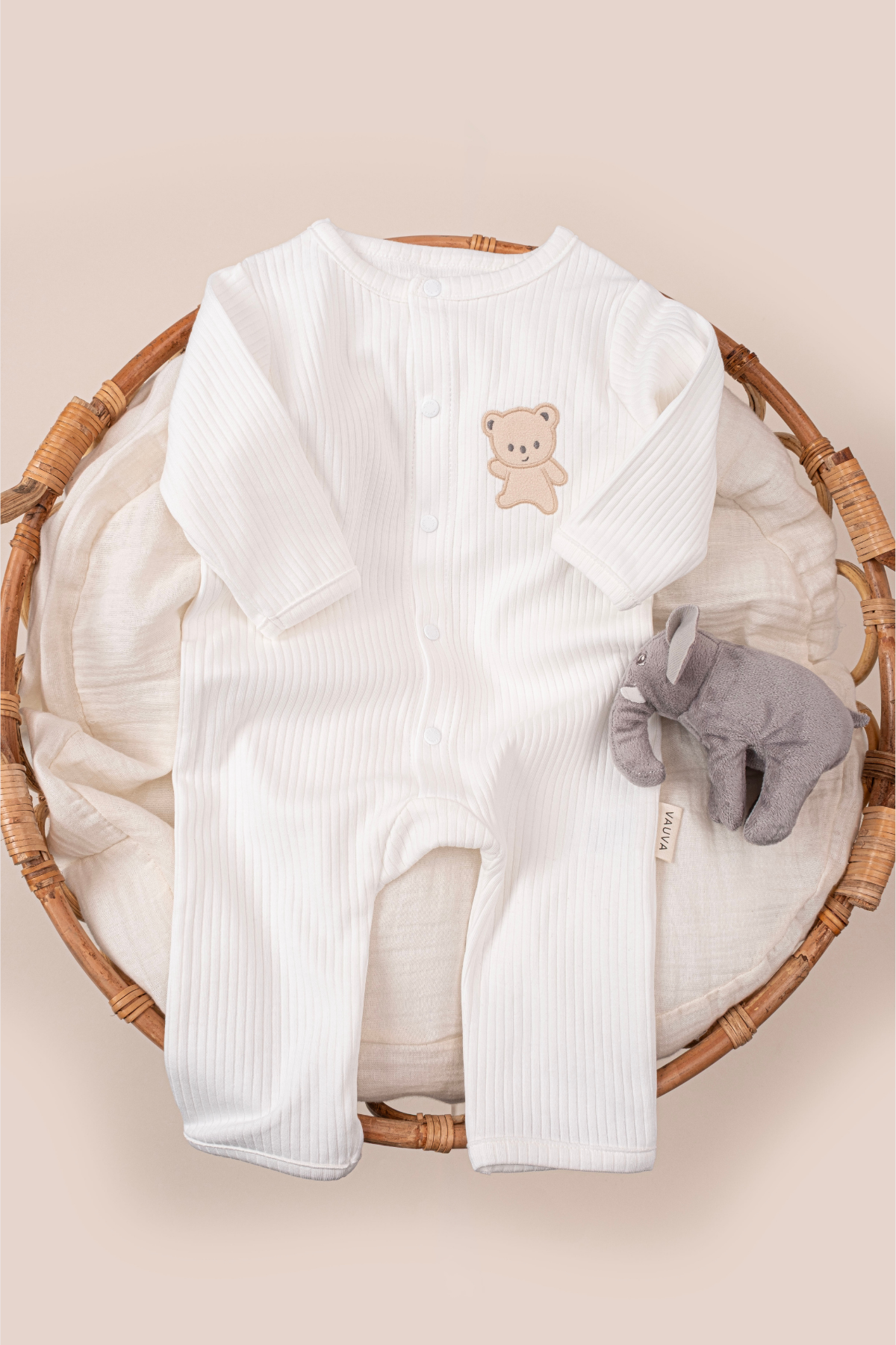 Bebek Tulum %100 Pamuk Ribana ÇıtÇıtlı Nakışlı 3-24 Ay