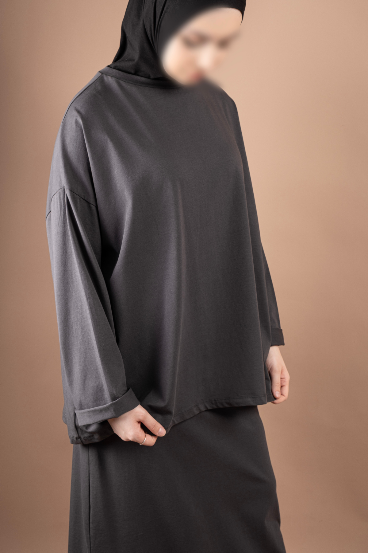 GENİŞ UZUN KOL OVERSIZE TSHIRT 25541