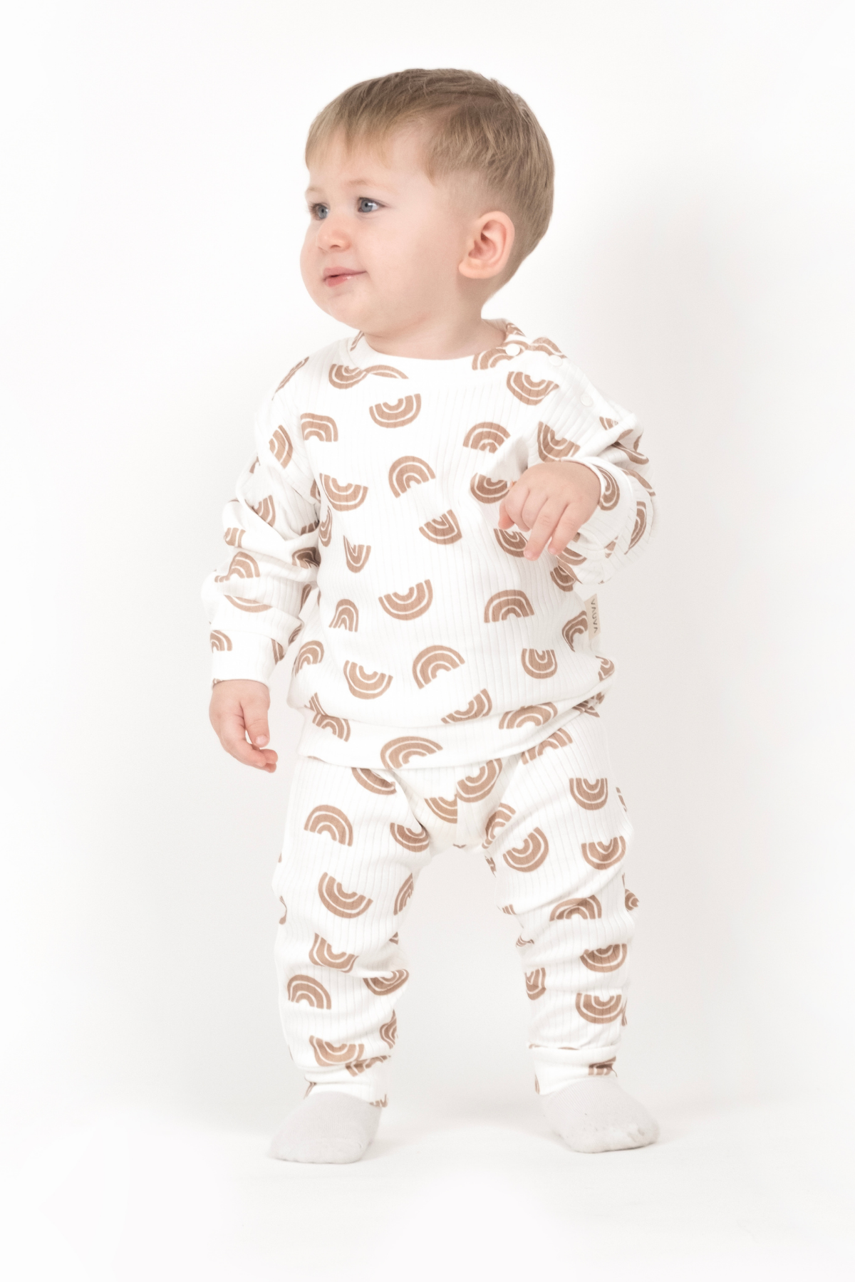 Kız & Erkek Bebek Çocuk Pijama Takımı Baskılı Uzun Kollu Pijama Takımı