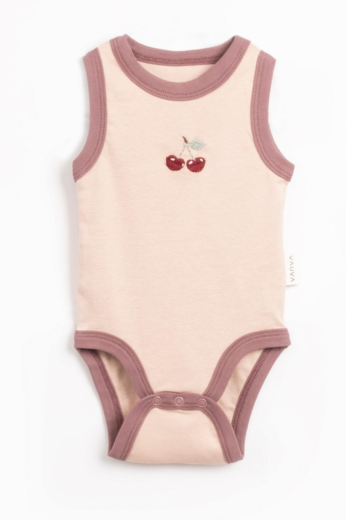 Kız Erkek Bebek Yeni Doğan Bisiklet Yaka Nakışlı Çıtçıtlı Body Zıbın