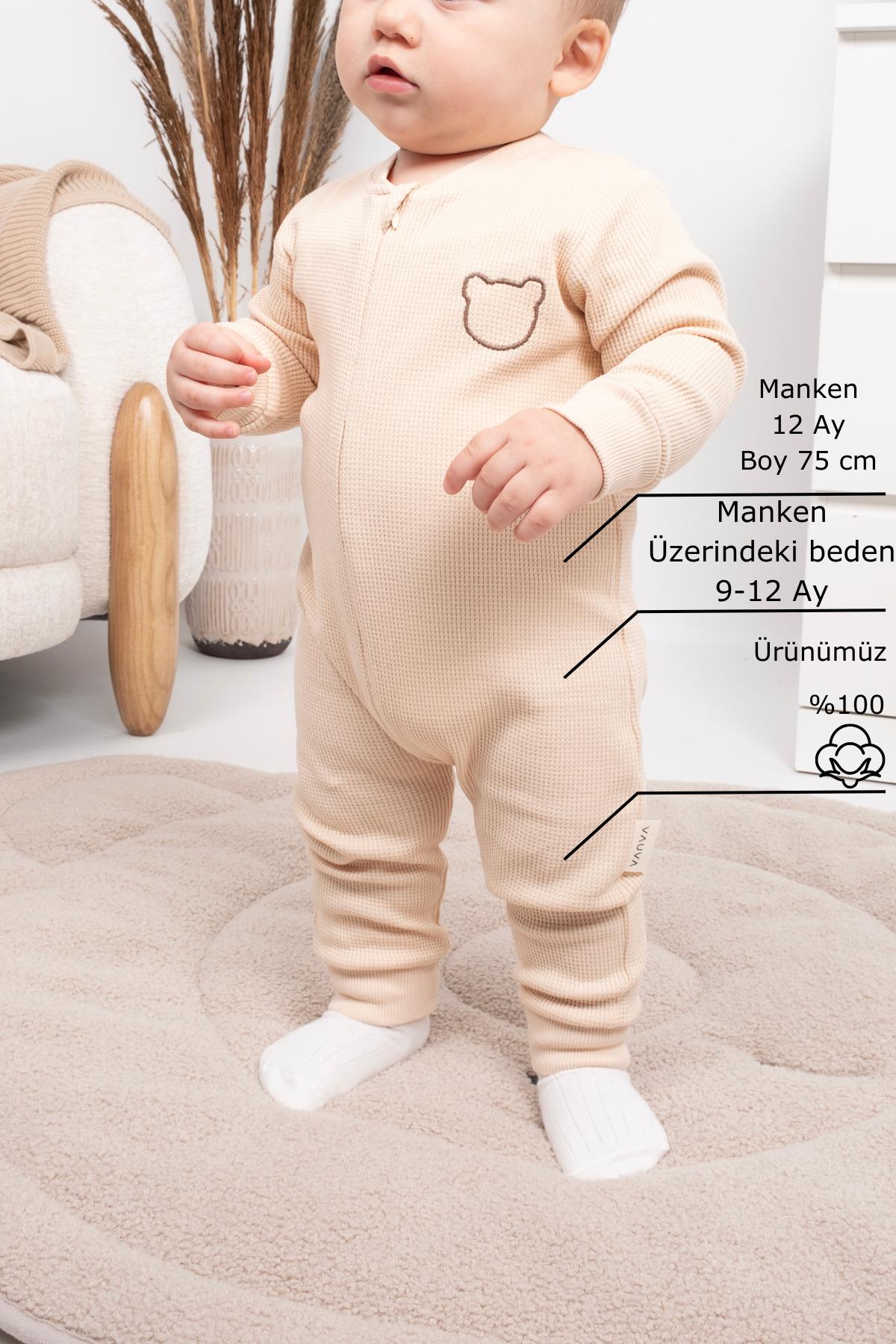 Kız Erkek Çocuk Bebek Tulumu - 3-24 Ay - Mevsimlik uzun kollu Tulum