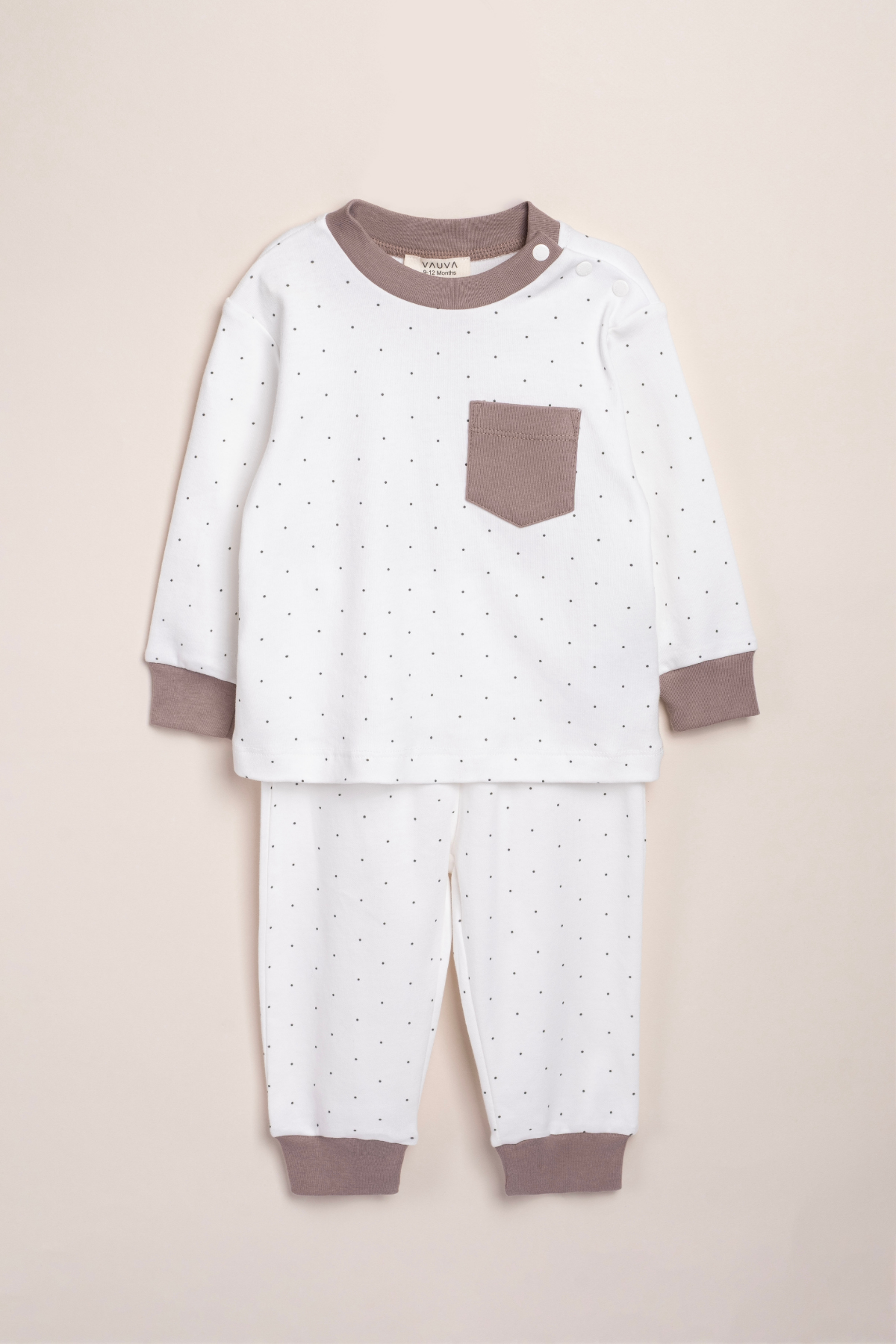 Kız Erkek Pijama Baskılı Cep Detaylı Uzun Kollu Pijama Takımı