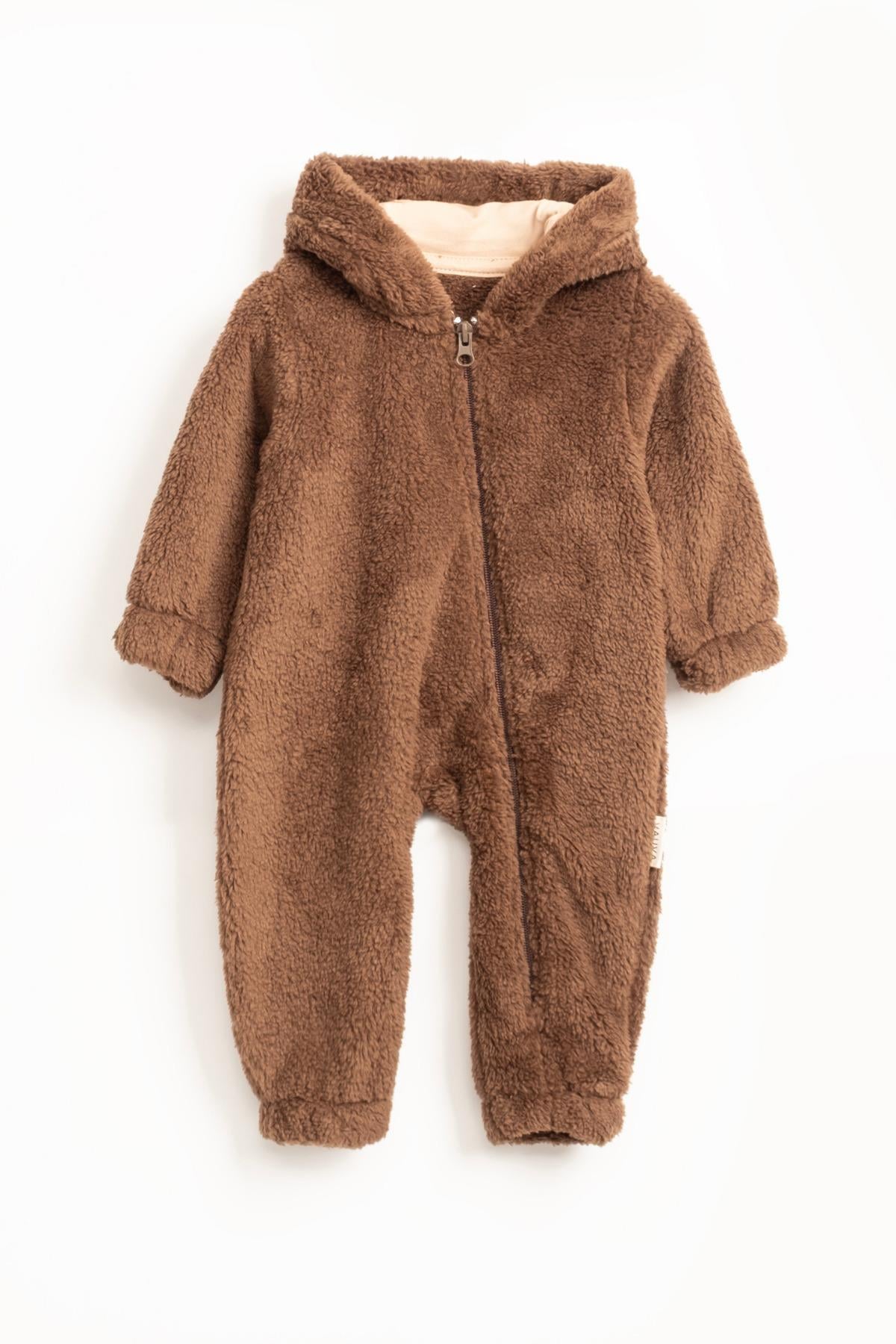 Kız Erkek Welsoft Tulum Bebek Çocuk Kışlık Tulum Fermuarlı Peluş Uyku Tulumu