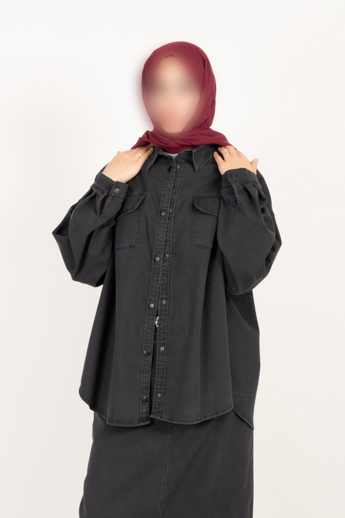 Kot Ceket Düğmeli Cepli İnce Kot Ceket