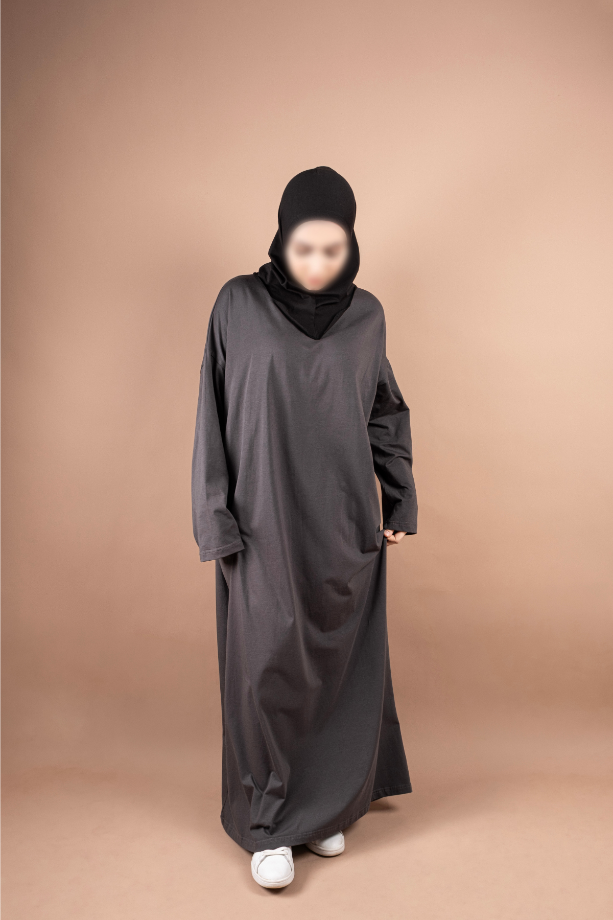 Oversize Uzun %100 Pamuk Rahat Elbise 25566