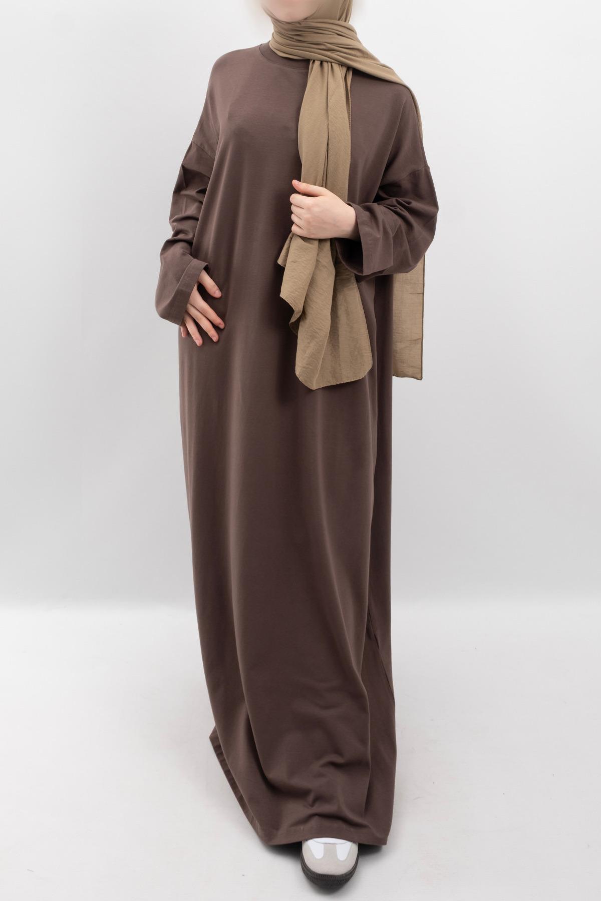 Oversize Uzun %100 Pamuk Rahat Elbise 25566