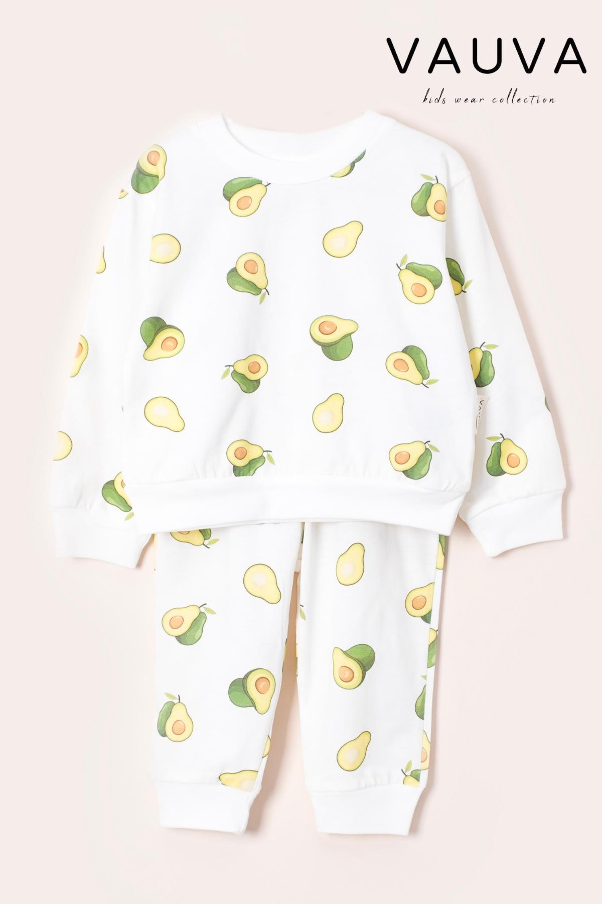 Pijama Takımı Uzun Kollu Baskılı Kız Erkek Bebek Çocuk Pijama Takımı