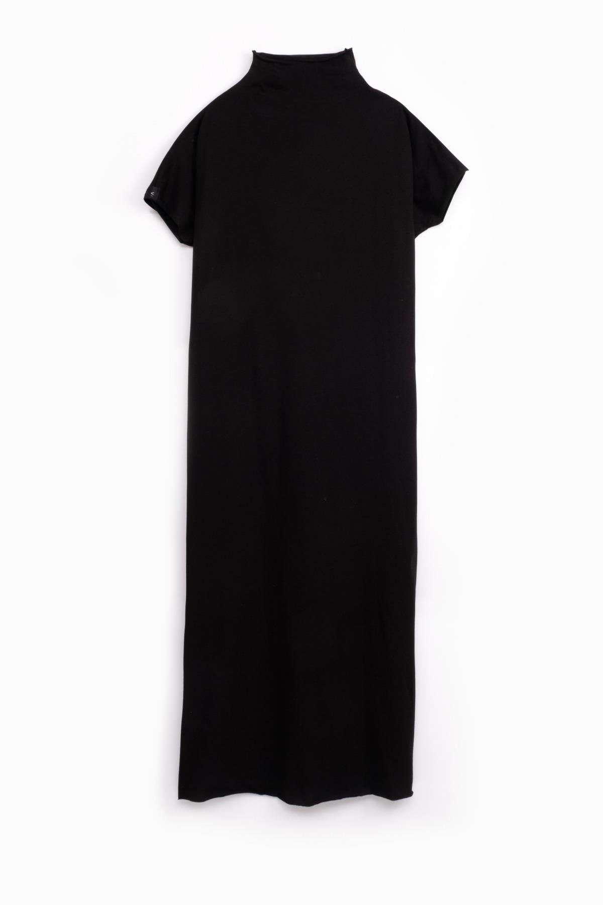 Regular Fit %100 Pamuklu Kısa Kollu Tesettür Elbise V00957