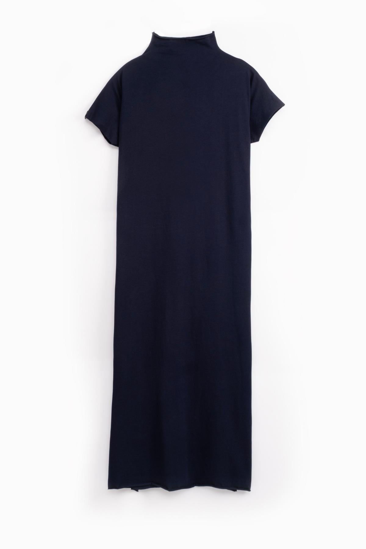 Regular Fit %100 Pamuklu Kısa Kollu Tesettür Elbise V00957
