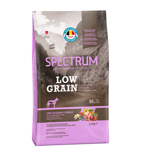  Spectrum Kuzu Etli ve Yaban Mersinli Orta ve Büyük Irk Düşük Tahıllı Yetişkin Köpek Maması 2,5 kg