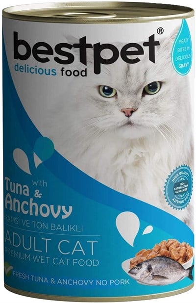 Bestpet Cat Wıth Tuna & Anchovy Gravy Yetişkin Konserve Kedi Maması 400 G