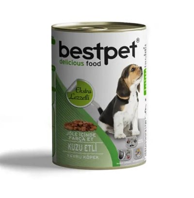 Bestpet Jöle İçinde Parça Kuzu Etli Konserve Yavru Köpek Maması 415 G