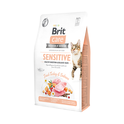Brit Care Hindili ve Somonlu Tahılsız Yetişkin Kedi Maması 7 KG