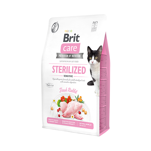 Brit Care Tahılsız Tavşan Etli Kısırlaştırılmış Yetişkin Kedi Maması 2 KG